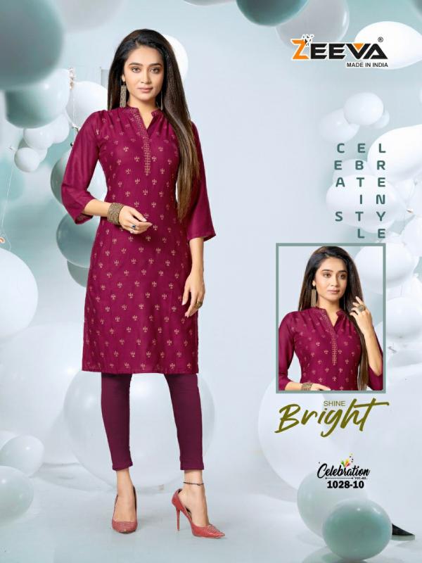 Zeeva Celebration Vol 3 Rayon Designer Kurti Collection